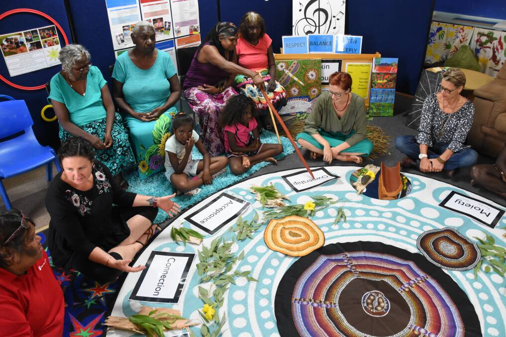 SHARING IDEAS: The welcome donation allows elders who would not have had access to Katherine's Yarning Circles previously to share what works in their community. 