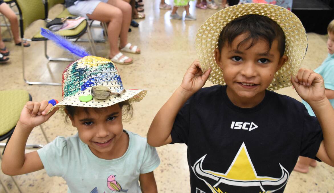 About 20 youth attended a workshop at the Godinymayin Yijard Rivers Arts and Culture Centre to create crazy hats as part of the Katherine school holiday program. 

