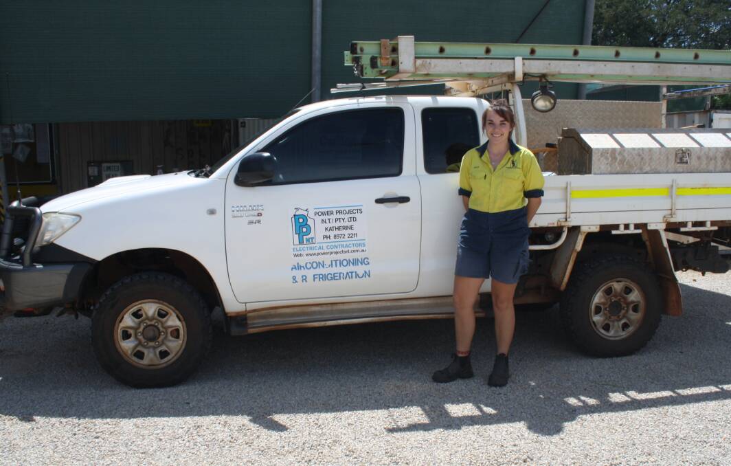 YOUR SPARKY: 21-year-old Holly Frankcombe decided to be an electrician after watching her brother go through his apprenticeship. 
