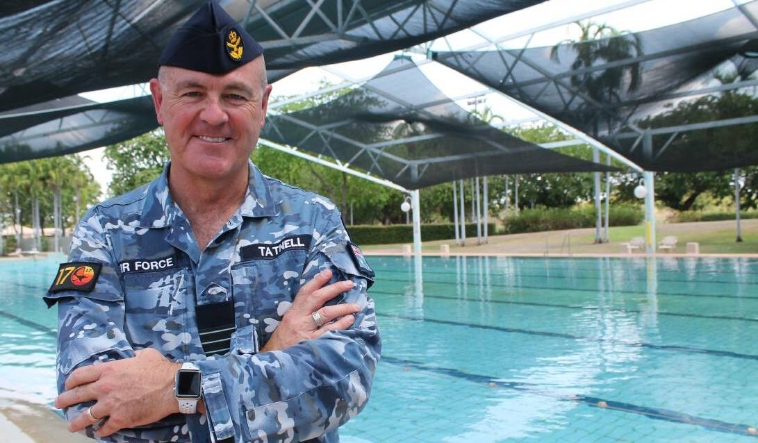 BACK TO NORMAL: Tindal RAAF Base's Wing Commander Andrew Tatnell opened the base pool to the public early last month.