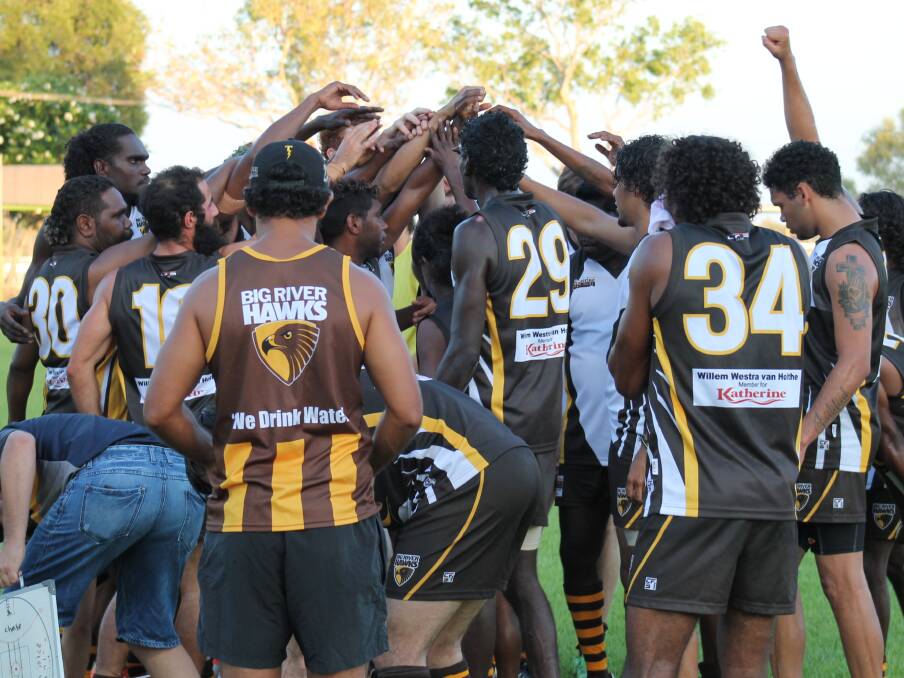 ENCOURAGING SIGNS: The Big River Hawks senior side took a lot of positives out of their practice match on Saturday night in Katherine. Pictures: Chris McLennan