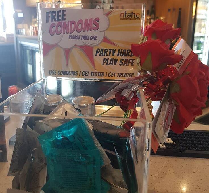 SAFE SEX: Free condoms and roses are being handed out in other areas of the NT today.