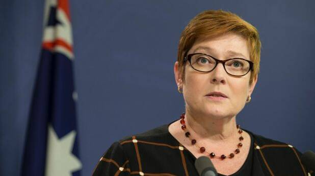 HAPPY TO DRINK WATER: Marise Payne answered questions in Katherine's PFAS fears today. Picture: Fairfax.