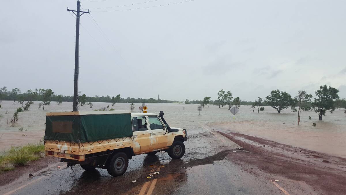 UNDER WATER: Tropical Cyclone Alfred has buried a bridge under water at Borroloola. Picture: Roper Gulf Regional Council.