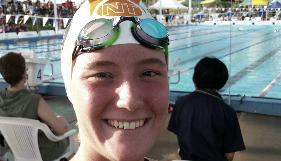 ALL SMILES: Katherine's Jasmine Harris represented the Northern Territory at the national school swimming titles last week. Picture: supplied.