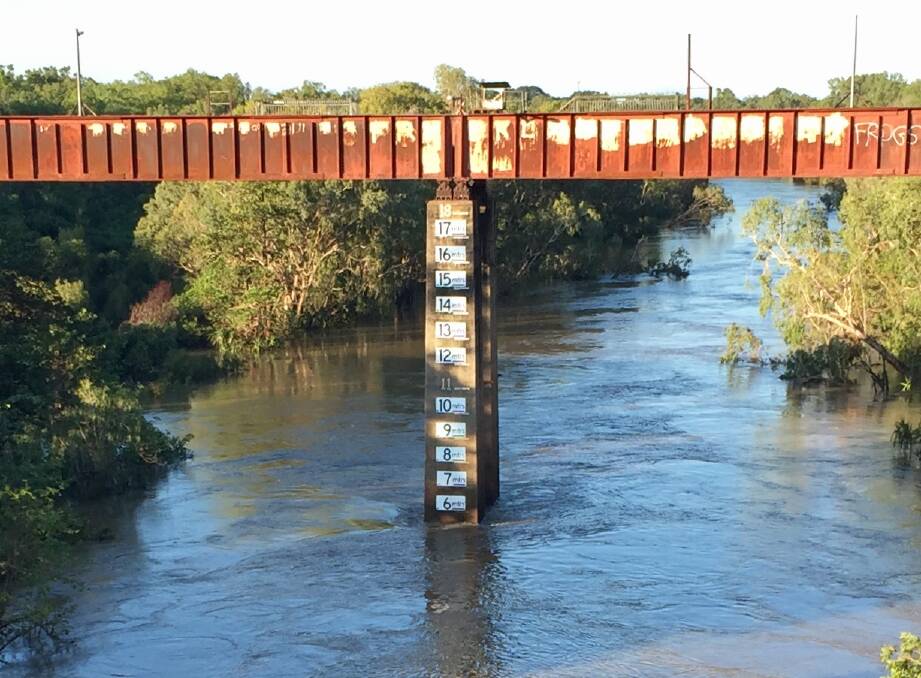 BOUNCE BACK: The Katherine River has risen sharply from a low flow courtesy of some big thunderstorms in the past week.