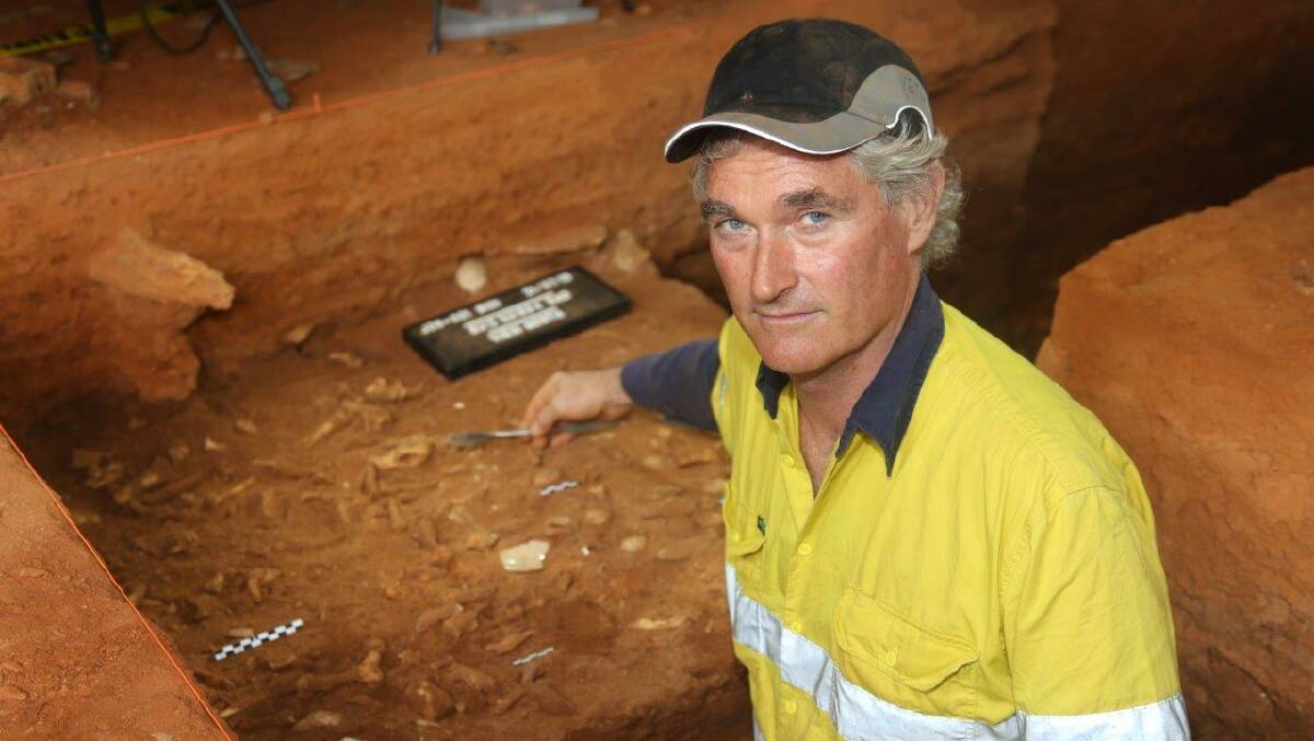 Professor Peter Veth at the Barrow Island excavation site.
