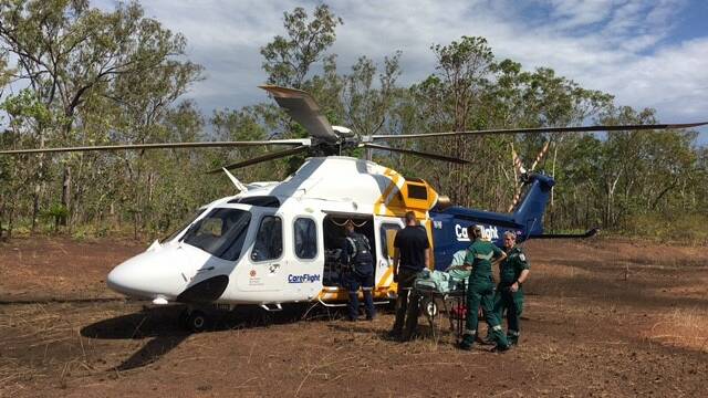 EMERGENCY RESCUE: A fisherwoman suffered a severe reaction to a sting. Picture: CareFlight.