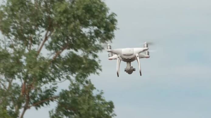 The NT Police drone. Picture: Nine.