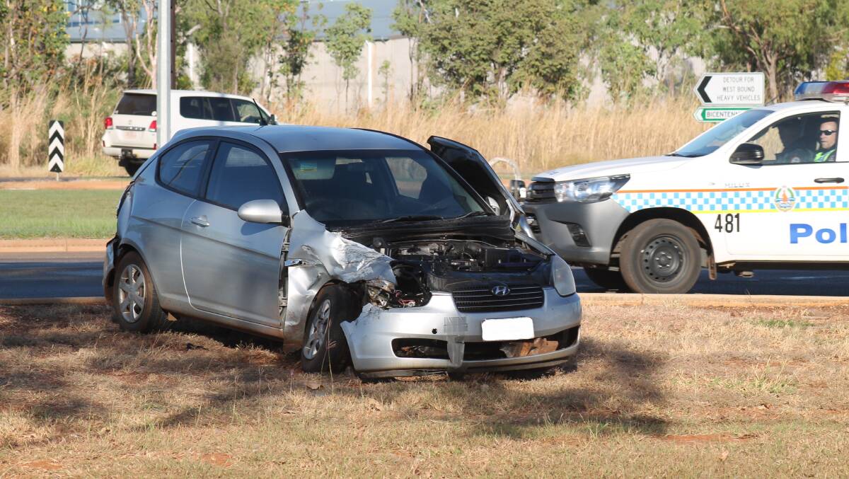 CAR CRASH: The air bag was deployed in this vehicle which was one of the two involved in the accident.