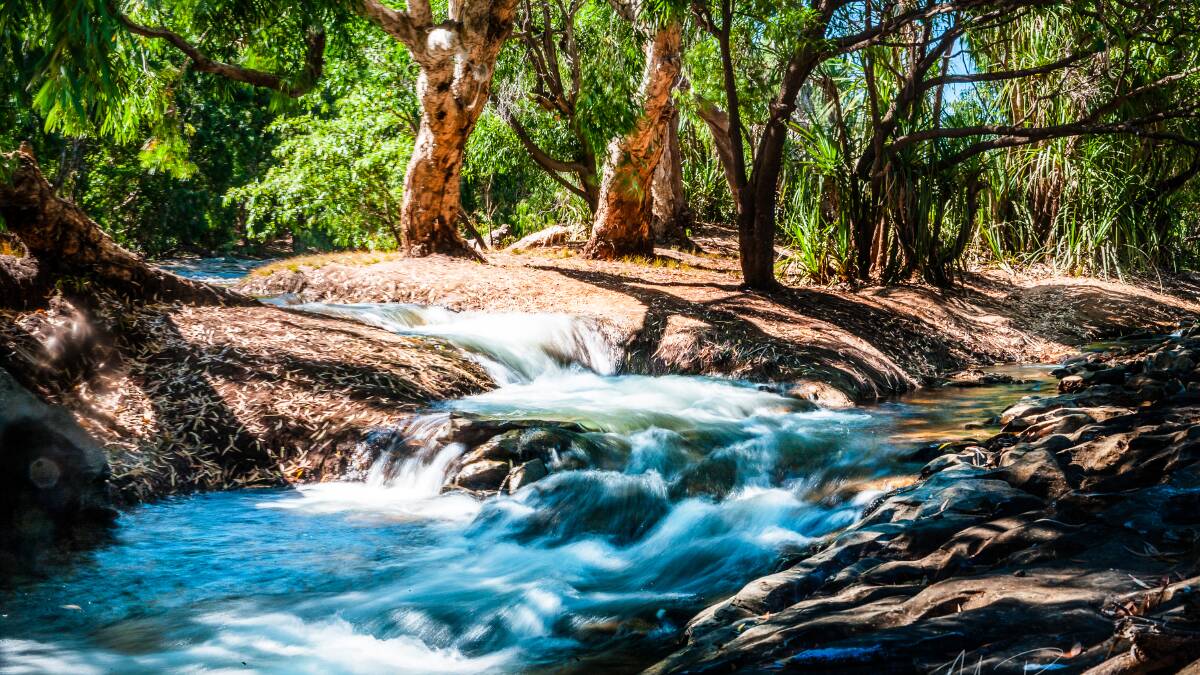 PICNIC SPOT: Katherine photographer Max Rawlings found a nice shady spot on the Fergusson/Edith river at Flat Rock on the weekend to escape the heat. Picture: Max Rawlings.