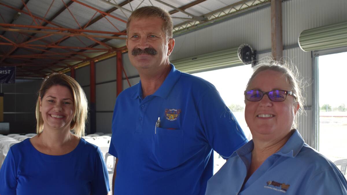  
EXPO PLANS: Cheriece Fry, Works Administration Officer Works and Services Department and David Moore, acting Director Works and Services, Katherine Town Council with Roper Gulf Regional Council Director of Council and Community Services Sharon Hillen. Picture: supplied.
