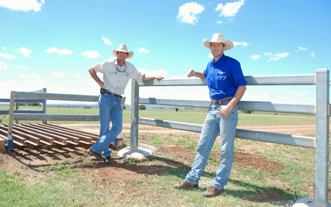 Hewitt Cattle Australia's Ben and Mick Hewitt at the company owned property Pegunny west of Moura where the two-day staff training and development event was held.