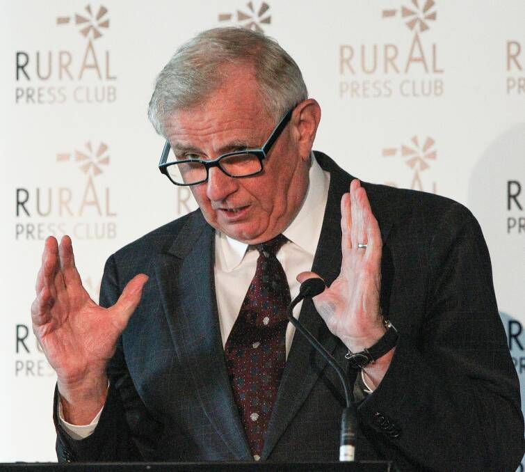 Australian Livestock Exporters Council chairman Simon Crean during his speech to the Rural Press Club of Queensland.
