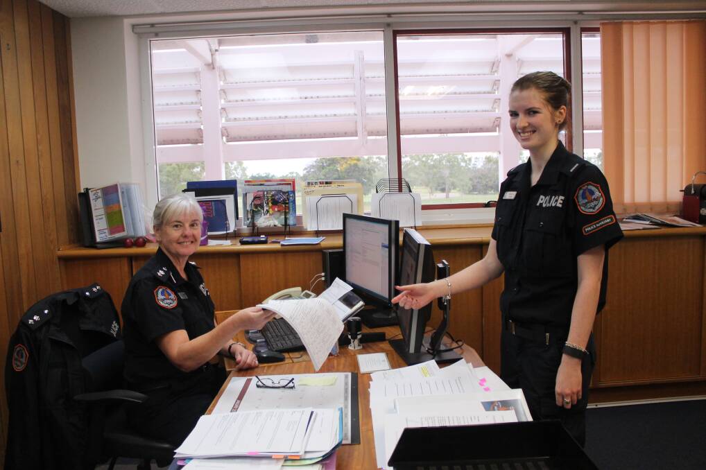 WOMEN IN BLUE: Superintendent Lauren Hill and police auxiliary officer Catherine Hinton are just two of the female officers already in the Northern Territory police ranks in Katherine.