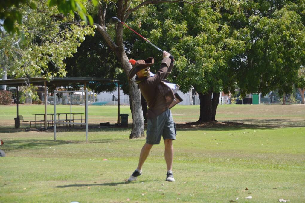 PIRATE INVASION: There were plenty of double takes on the course when the Pirates of the Caribbean-themed Chamber of Commerce NT Katherine Corporate Golf Day got under way in hot and humid conditions on May 28.