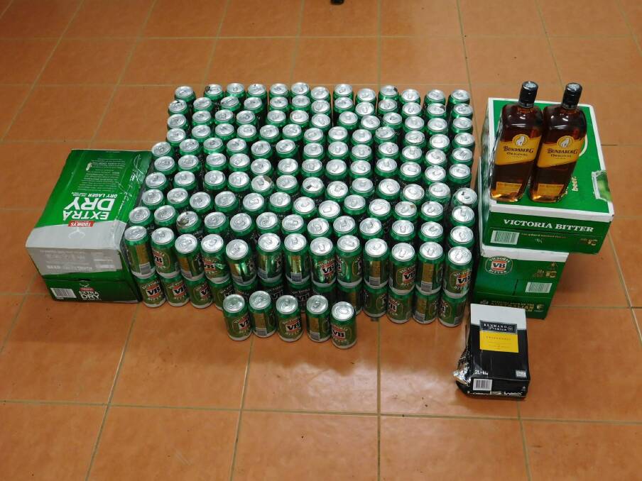 HIGHWAY HAUL: Mataranka police have destroyed nearly 100 litres of beer bound for dry communities in the region after they intercepted a "suspicious vehicle" that failed to stop for them on the Roper Highway on January 29.