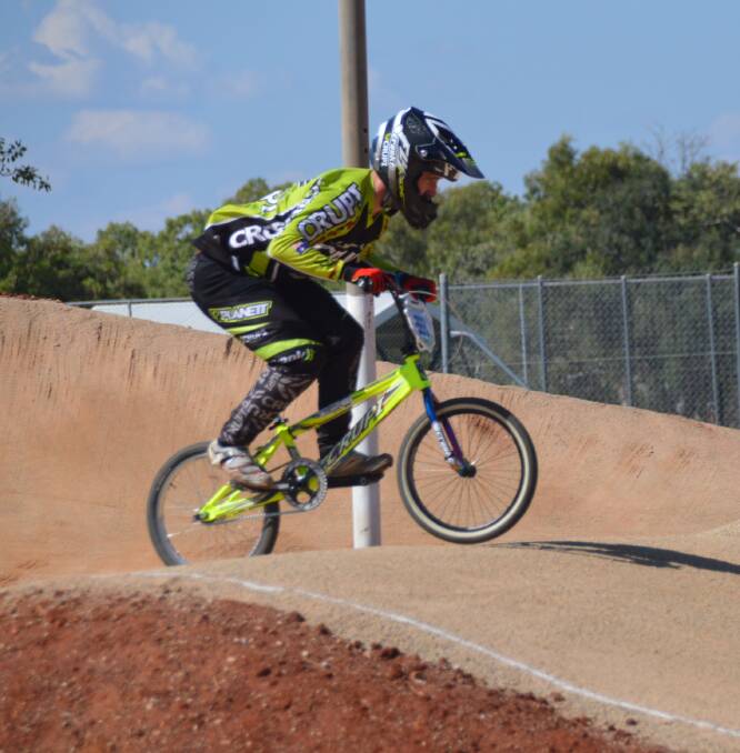 Elite: NSW Rider Alex Cameron shows the Katherine and Darwin riders how it's done on the new track in Katherine.