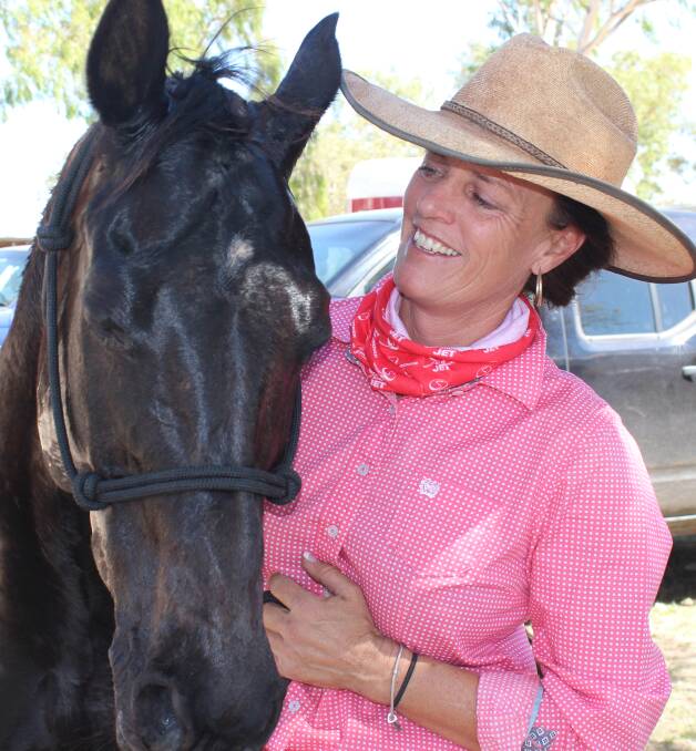 Winner of the stockhorse race at the Katherine Cup, Donna Simms with Bits of Wild Turkey.