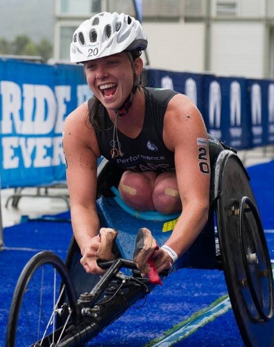 OLYMPIAN: Resilient Katherinite Emily Tapp has flown to the United States in preparation for the 2016 Paralympics in Rio de Janeiro. Photo: Keith Hedgeland Photography.