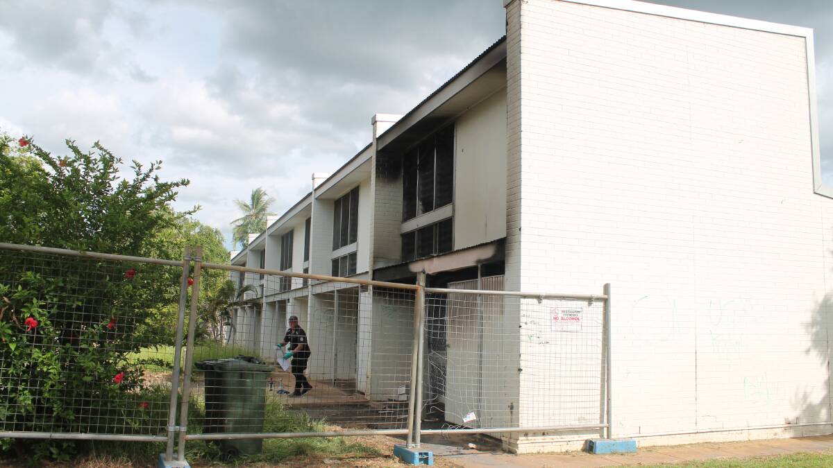 FIRE SPARKS ACTION: As police continue their investigation into a suspicious fire at a derelict unit complex in Katherine South, Housing Minister Bess Price says a decision could be made on its future next month.