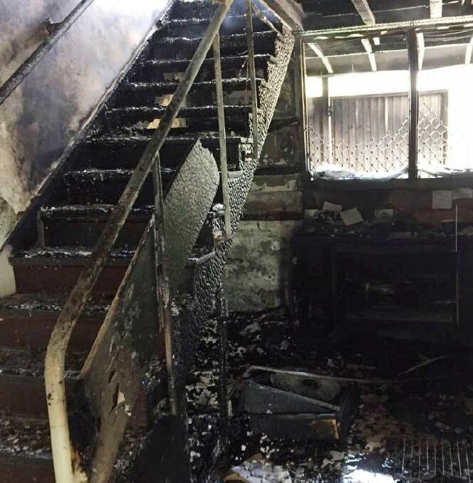 BURNT OUT: The unit damaged in the most recent blaze.