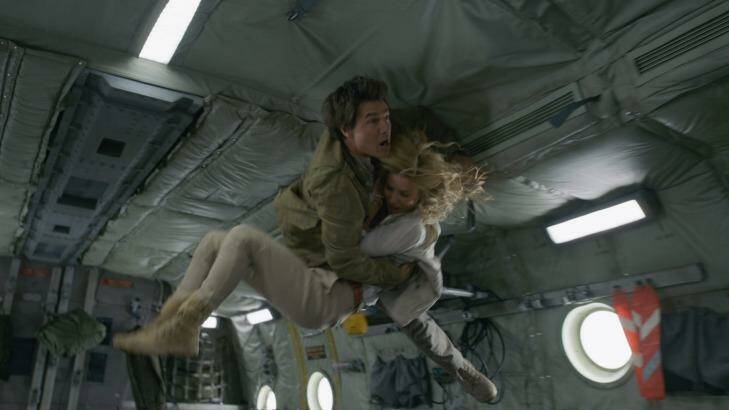 Zero gravity: Tom Cruise and Annabelle Wallis take a risk on The Mummy. Photo: Universal Pictures