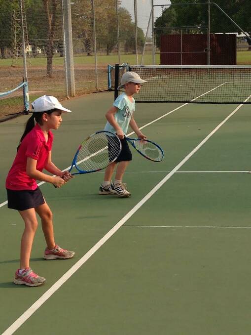 REBELS WITH A CAUSE: Summer Lowe and Cooper Watts team up for Rebels during Katherine Tennis Club doubles action.
