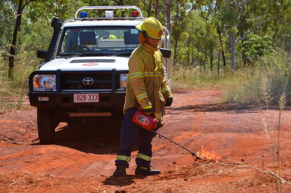 TIME TO GET READY: After a dry wet season in the Top End, firefighters are getting ready for what is expected to be a big bushfire season by backburning around Katherine.