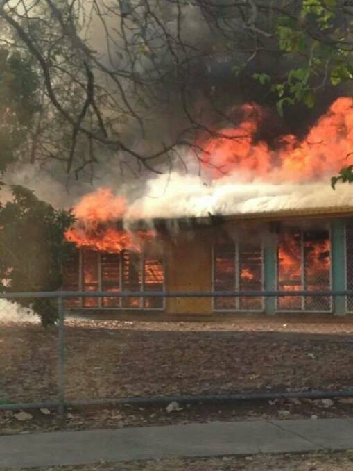 COMMUNITY GUTTED: The heritage-listed Daisy Angus Centre in Katherine has been destroyed by a suspicious fire. Photo: NORTHERN TERRITORY PFES