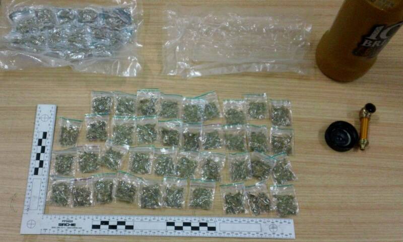HIDDEN STASH: Police discovered 101 deal-sized bags of cannabis hidden in an iced coffee container at Katherine Airport on February 16.