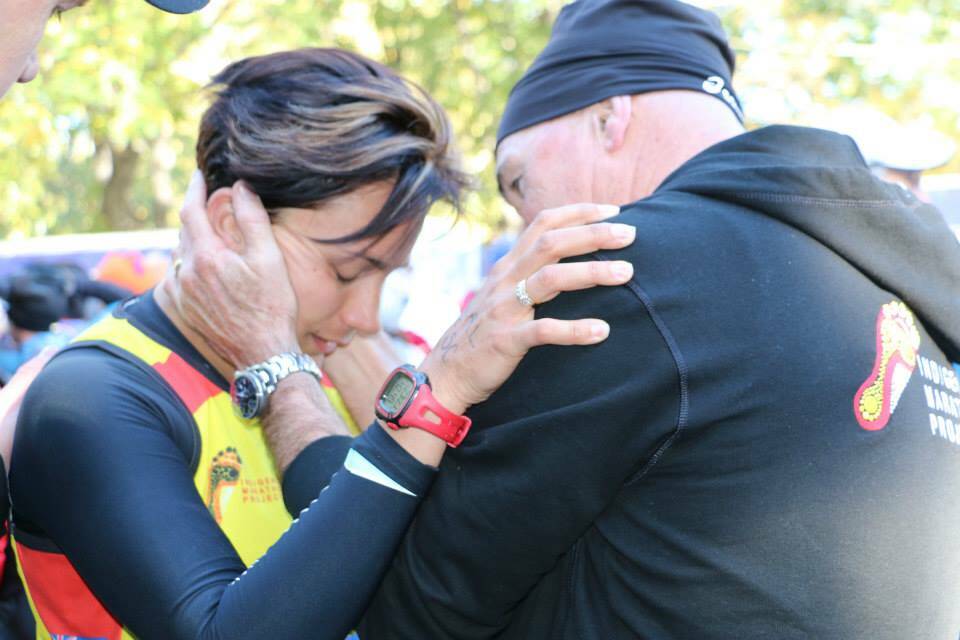 MARATHON MENTOR: Indigenous Marathon Project team member Allirra Braun and Robert de Castella will be reunited when the dual Commonwealth Games gold medallist arrives in Katherine on March 10.