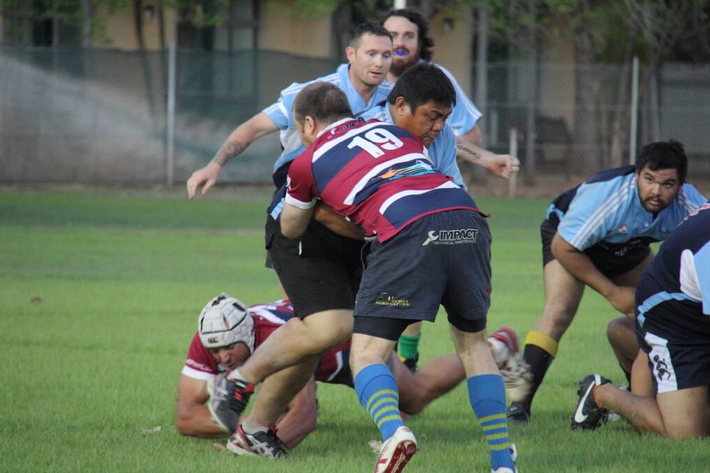 The Katherine Sports and Recreation Club paddock turned into a battleground when the Katherine Rugby Union season kicked off on Friday night.