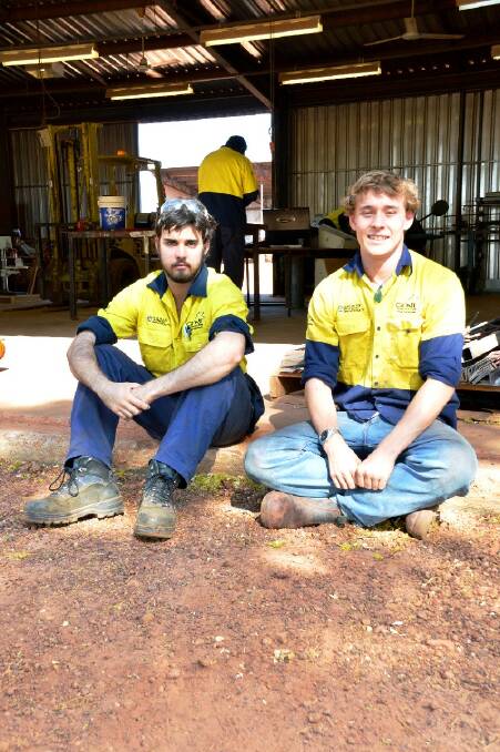 TRADE BOOST: Apprentices Brendan Gower and Tyla Hill praise the format of the new program.