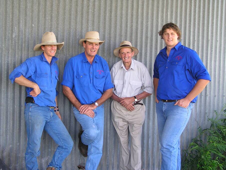 The Hughes family of Dulacca Downs, 90 km east of Roma, Queensland. Pic Supplied.