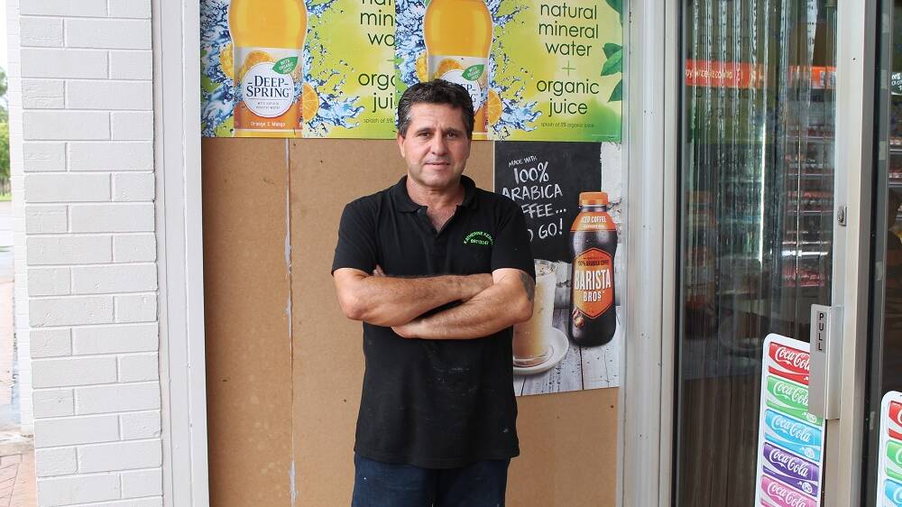 ENOUGH IS ENOUGH: Katherine Kebabs owner Michael Alhasnawi was a victim of property crime - and left with an $1800 repair bill - after his business was open for just 24 hours on January 13.