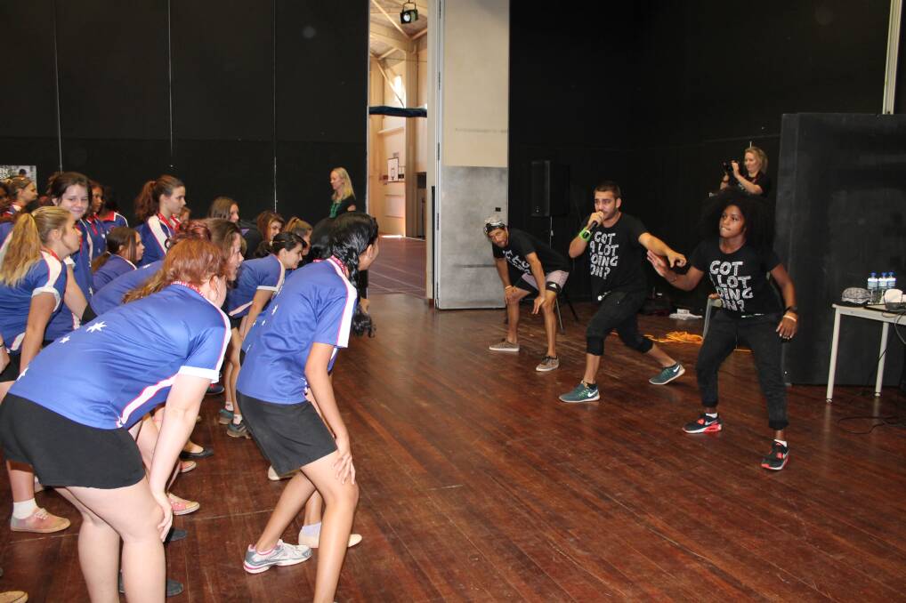 A workshop gets into full swing at Katherine High School on Thursday.