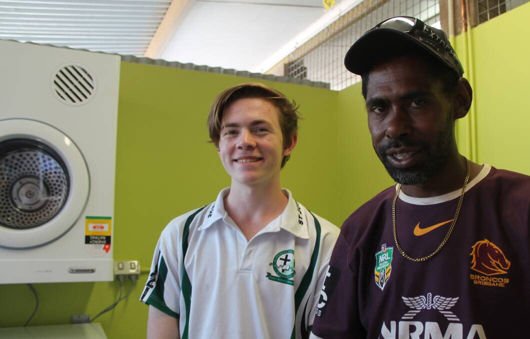 Year 12 student Dave Robinson and Damien Sailor began volunteering today. 