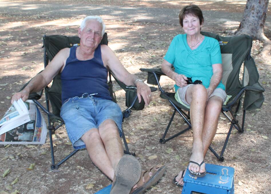 MIGHTY ARMADA: Helen and Barry Magor from Port Pirie, SA say the caravans are getting bigger.