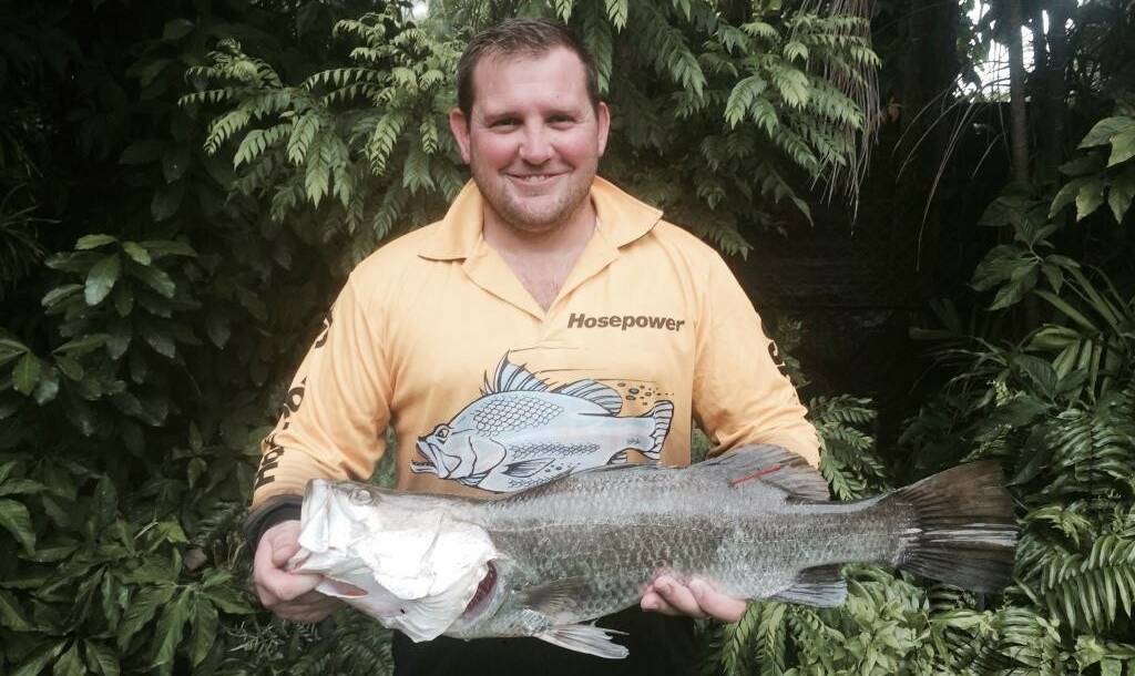 Shaymus Frewen reeled in  a $10,000 barramundi in January. Picture: Supplied.