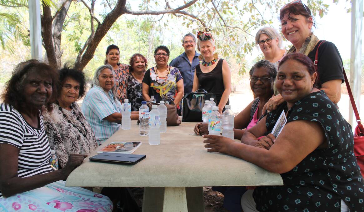 MEET UP: Florence Onus met with members of the Katherine Stolen Generations group today. 