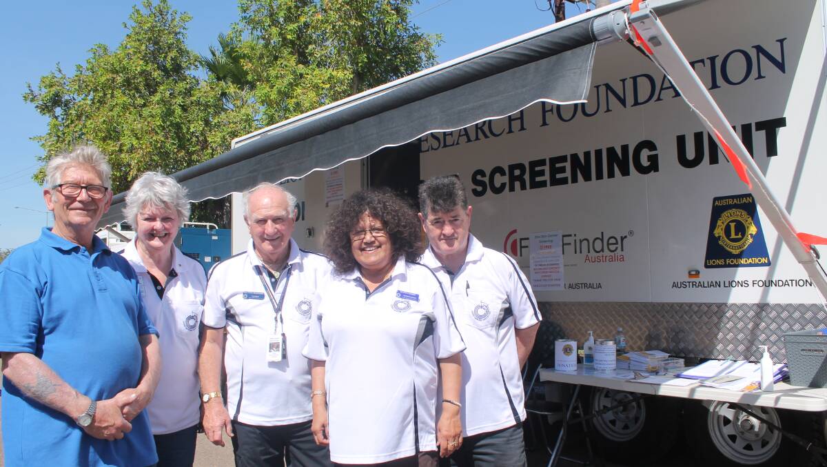THANK YOU: Lions volunteers Andy Sayers, Marilyn Millar, Colin Beauchamp, Siva and Chris Lowings. 