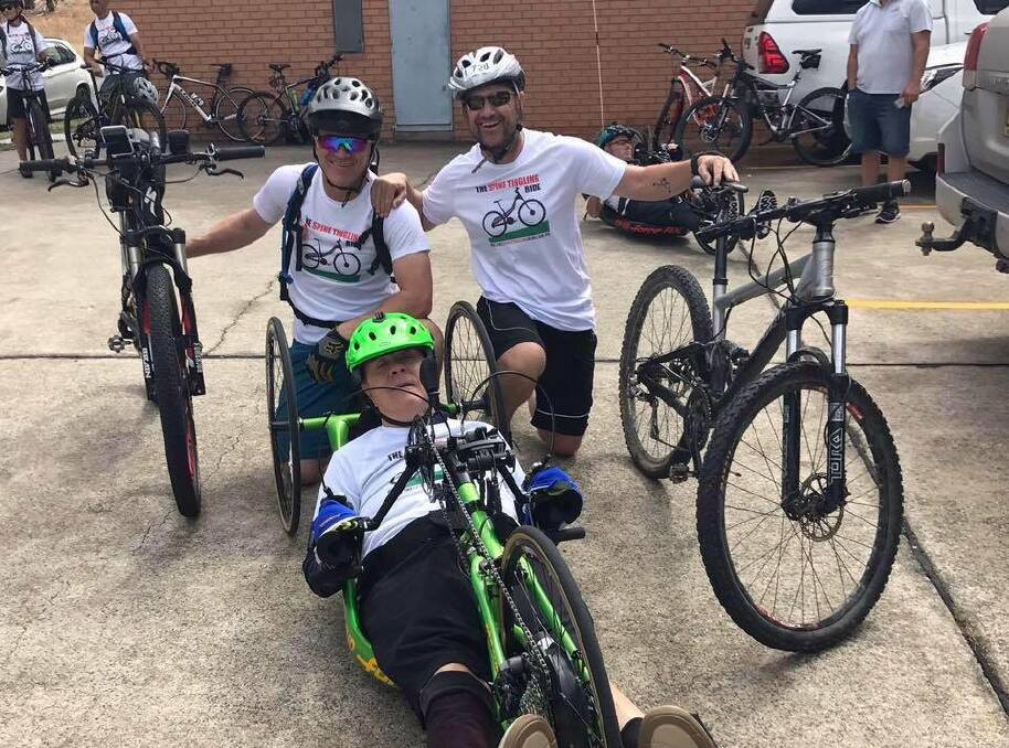 SPINAL AWARNESS: Andrew Kerec is riding from Canberra to Humpty Doo after his father Lud Kerec became a quadraplegic. 