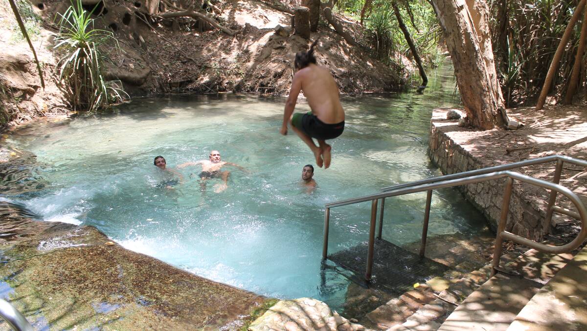 BIG SPLASH: Katherine Hot Springs is one of the most photographed attractions in the region. Picture: Lydia Lynch.
