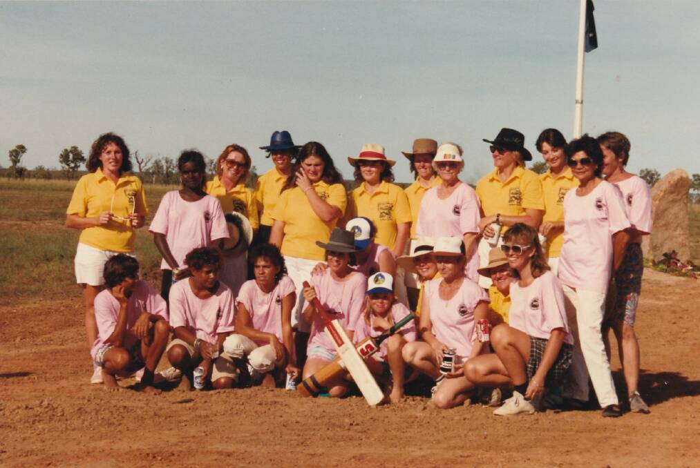 Heartbreak versus Borroloola ladies cricket match in 1989. Picture: Supplied. 