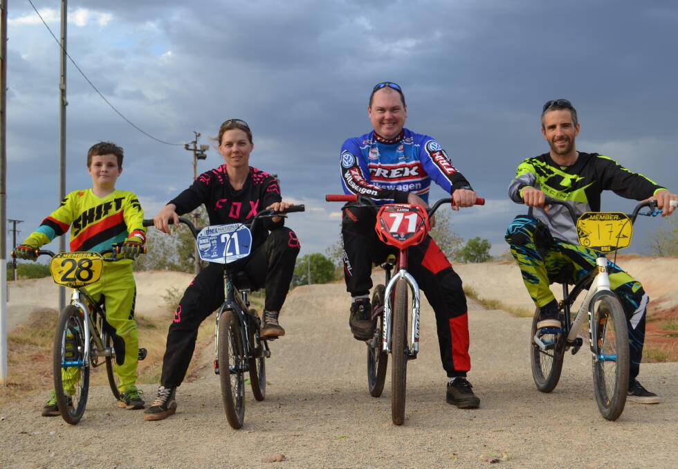 RIDING HIGH: Katherine riders Brodie Stubbs, Nicky Thomson, Aaron Ledgard and Daniel Lang will be competing at the BMX NT Titles in Darwin this weekend. Picture: supplied