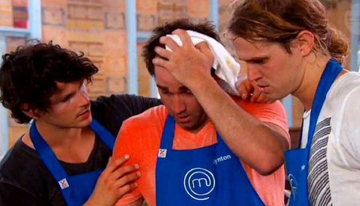 Katherine stockman Lynton Tapp competes in the 2013 Masterchef kitchen. Picture: Channel 10