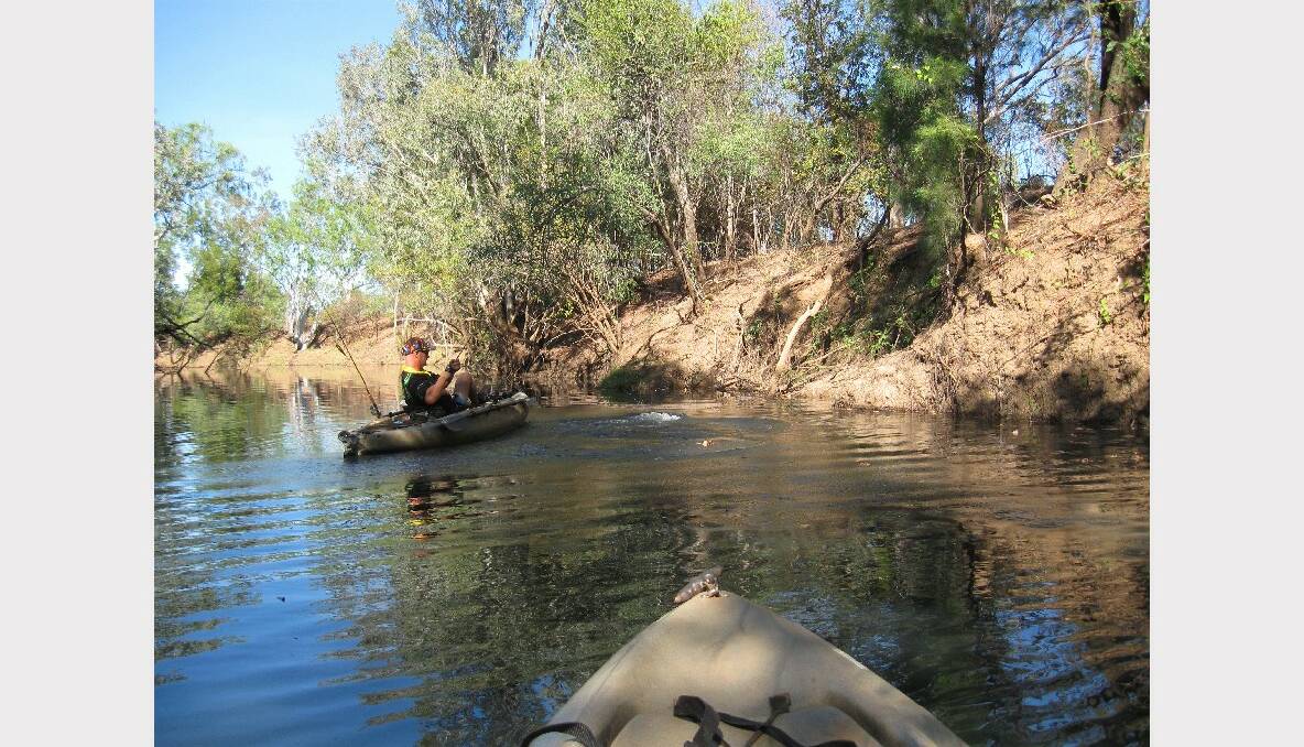 Gary Hickey was paddling with his 3.5m kayak alongside his mate Paul Ghirardello in the King River, 30km west of Katherine, on Sunday last week, when they were suddenly chased by a saltwater crocodile.