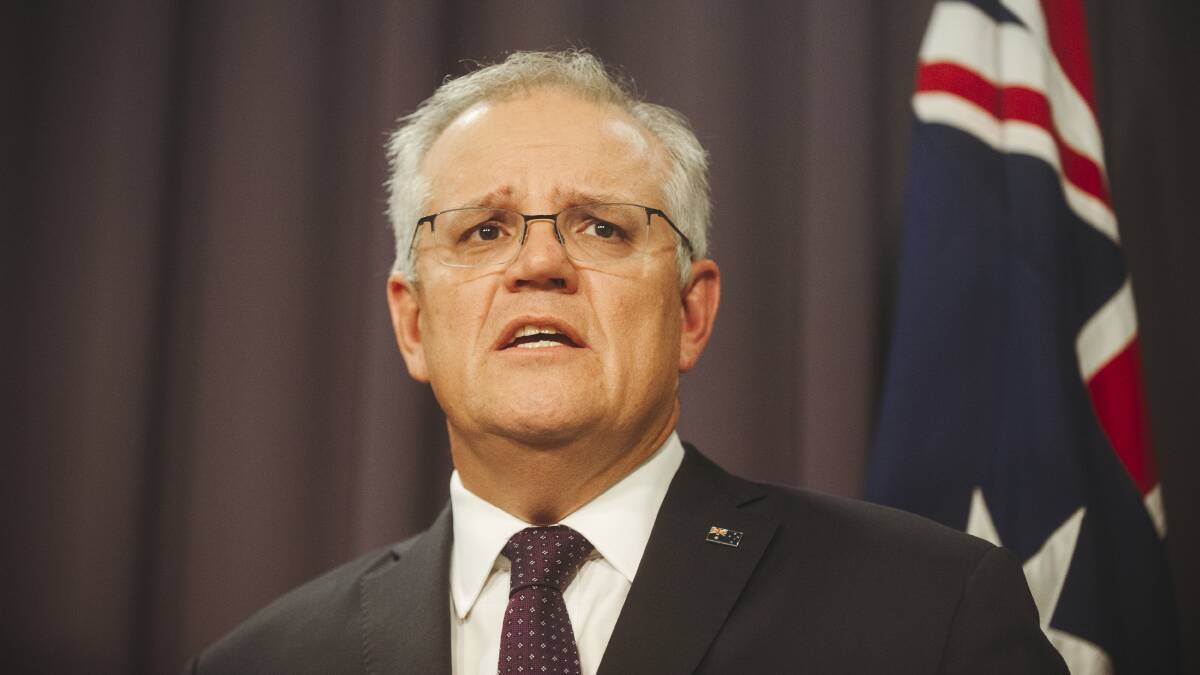 Prime Minister Scott Morrison is facing diminishing levels of support. Picture: Dion Georgopoulos