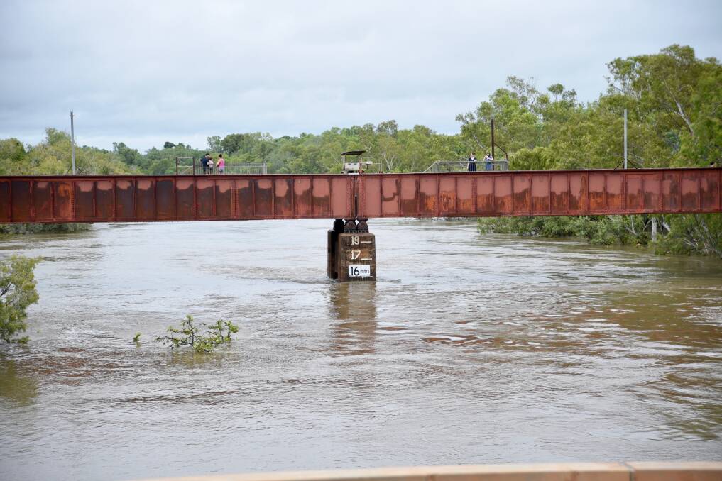 On Sunday, February 21, at around 5am the Katherine River reached its peak height of 15.65 metres. Picture: Roxanne Fitzgerald. 